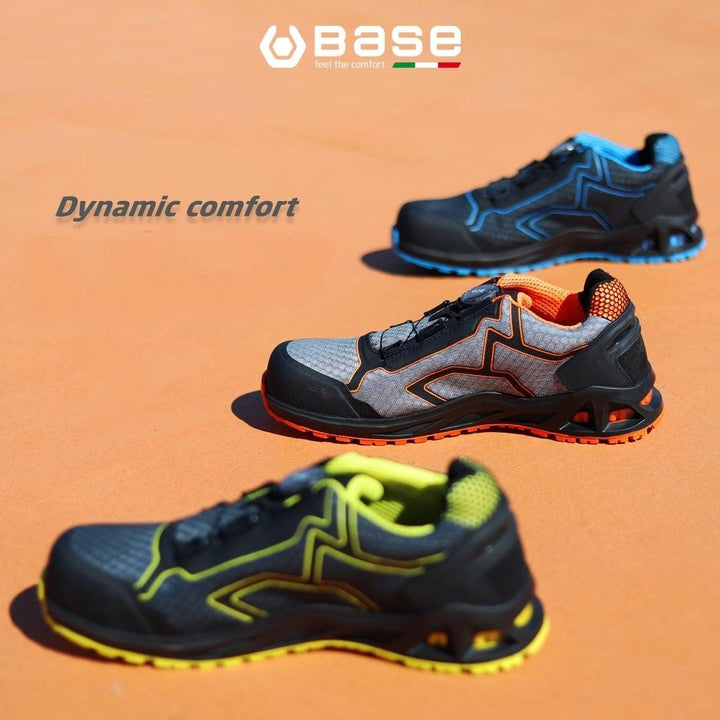 BASE Protection K-Jump Herren Sicherheits-Schuhe 43 EU Grau Orange, 43 EU Grau Orange