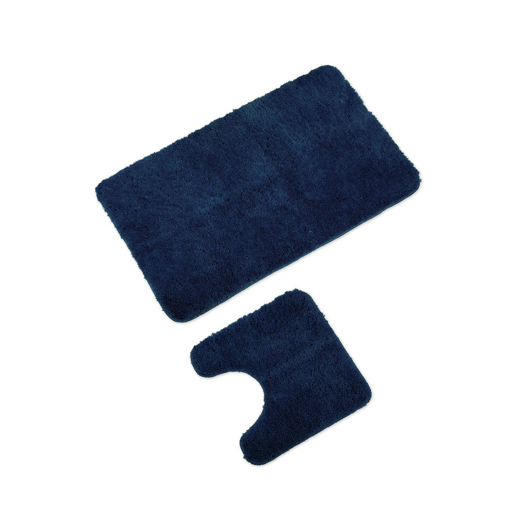 WohnDirect Badematten Set - WC Vorleger (45x45cm), Badematte (60x100cm) - rutschfest waschbar Badezi