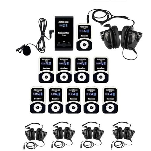 Retekess T130-T131 Tour Guide System mit Headsets, Bundle with TT034 Headsets, Verbesserte Rauschunt