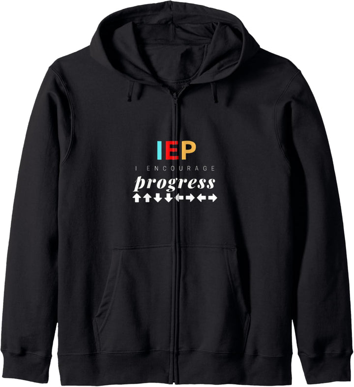Ich ermutige Fortschritt Lustiges Sonderpädagogik-Geschenk Kapuzenjacke