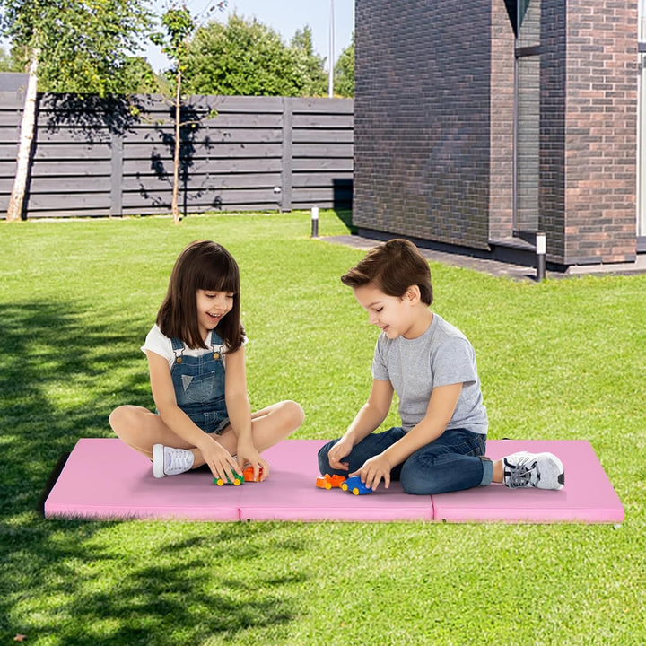 COSTWAY 180 x 60 x 5 cm Weichbodenmatte klappbar, Gymnastikmatte tragbar, Yogamatte wasserabweisend,