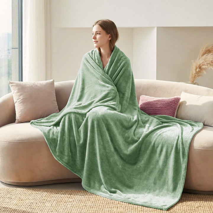 CozyLux Kuscheldecke Flauschig Decke 230x270 cm Grün, 230x270 cm Grün