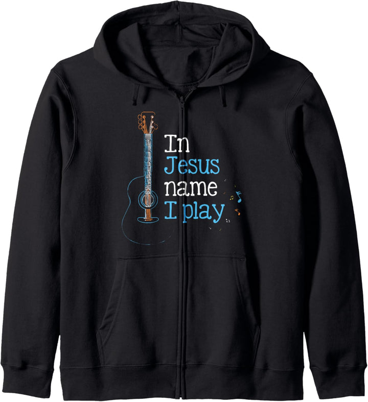 In Jesus Name i Play Gitarren Worship Kirche Jesus Kapuzenjacke