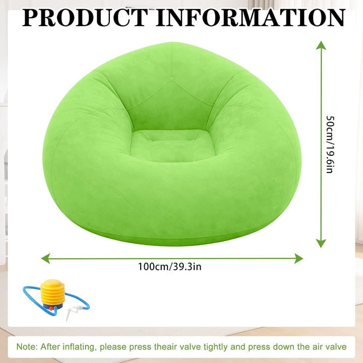 Aufblasbarer Sitzsack Outdoor, Aufblasbares Sofa &amp; Sessel, Camping Sofa Grün, Grün