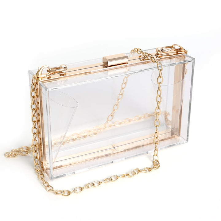 WJCD Damen Tmyc-b Transparente Tasche Gold, Gold