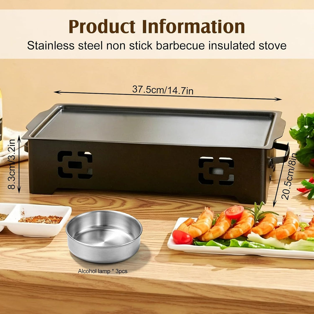 Warmhalteplatte Für Grillen, BBQ Warmhalteplatte Mit Grill-Heizplatte Antihaft, Speisenwärmer Für Gr