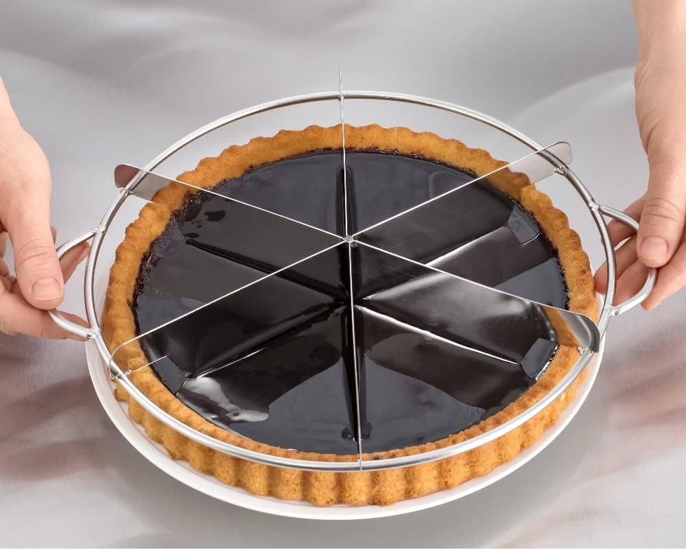 Tortenteiler | Rund | Edelstahl |Kuchenteiler | Kuchen Slicer Tortenteiler | Kunststoff Tortenteiler