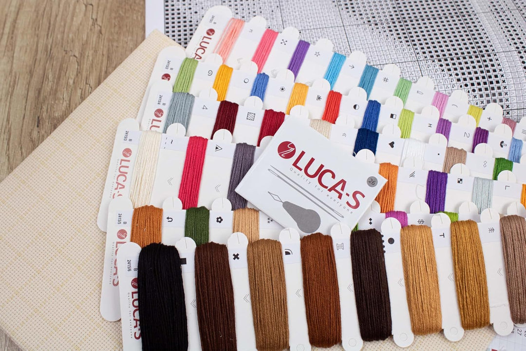 Lucas Kreuzstich-Set, Motiv: Welpe Picasso, B2415