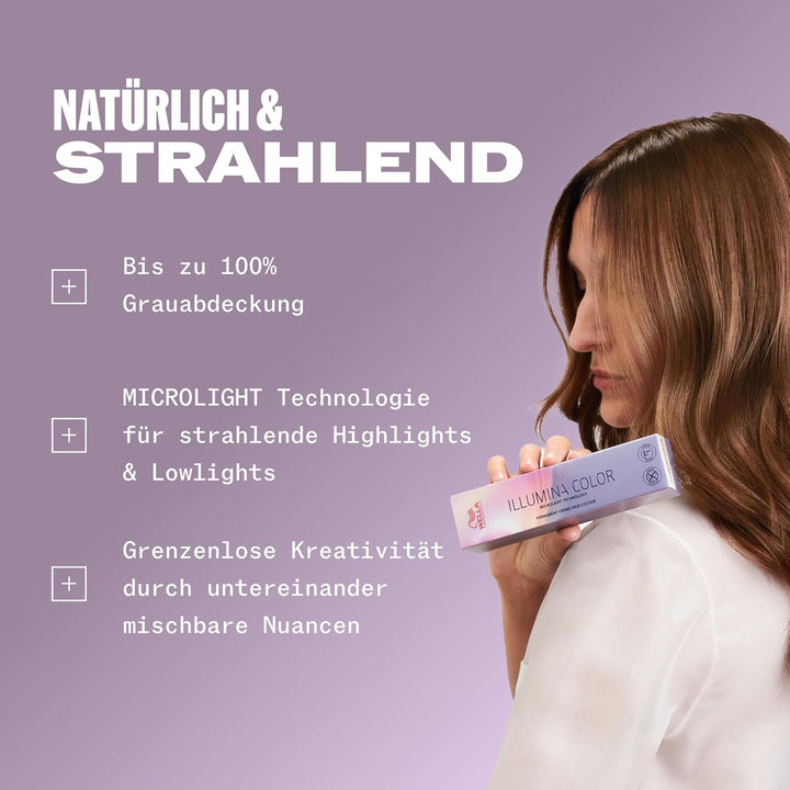 Wella Professionals Illumina Color – Permanente, vegane Premium-Haarfarbe - natürliche Farbergebniss