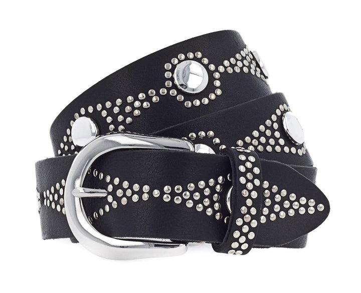 B.Belt Nietengürtel W75 Black