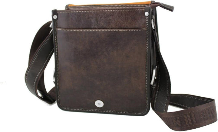 Gérard Henon , Herren Schultertasche Braun, Braun