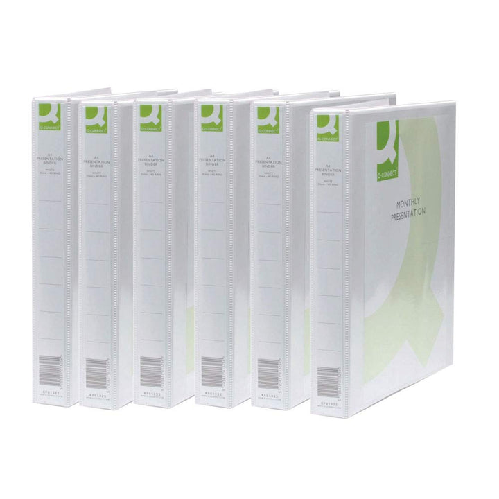 Q Connect 2 Ring Präsentation Binder – Weiss 1 weiss, 1 weiss