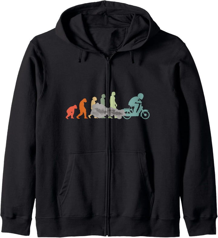 Mofa Mofaroller Moped Mofafahrer tshirt Mofa EVOLUTION Mofa Kapuzenjacke