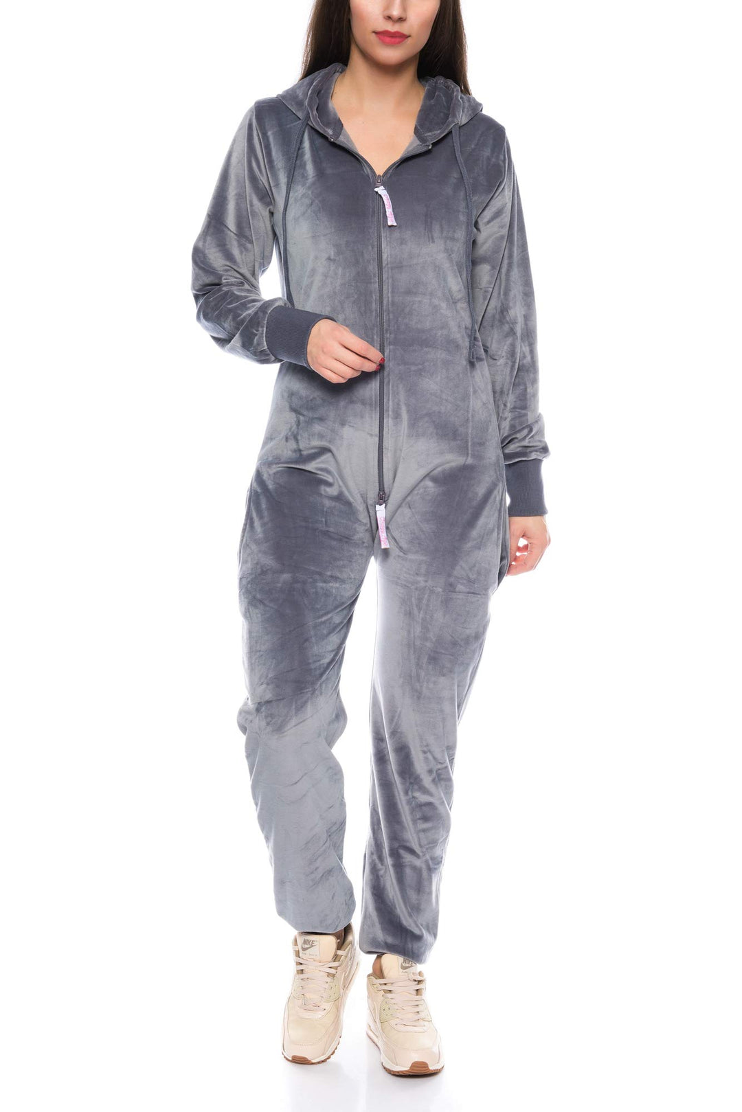 Crazy Age Damen Jumpsuit aus Samt (Nicki, Velvet) Wohlfühlen mit Style. Elegant, Kuschelig, Weich. O