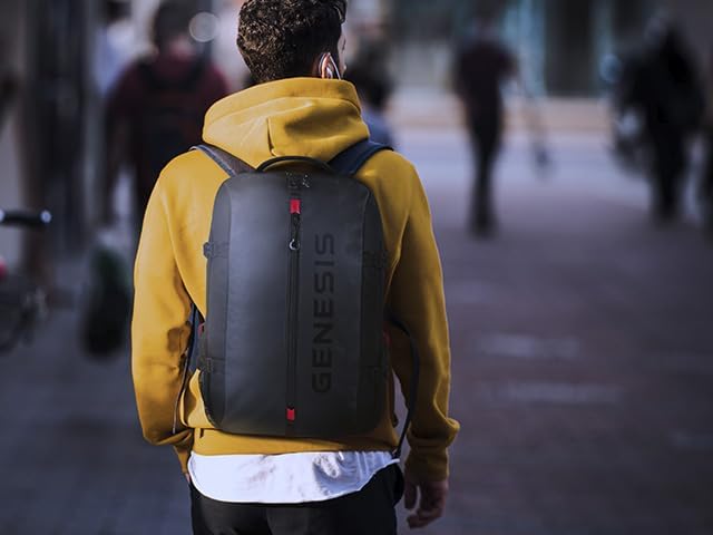 Genesis Pallad 410 Laptop Rucksack 15,6 Zoll, 17 L, 7 Taschen, Schwarz 15.6 pollici, 15.6 pollici