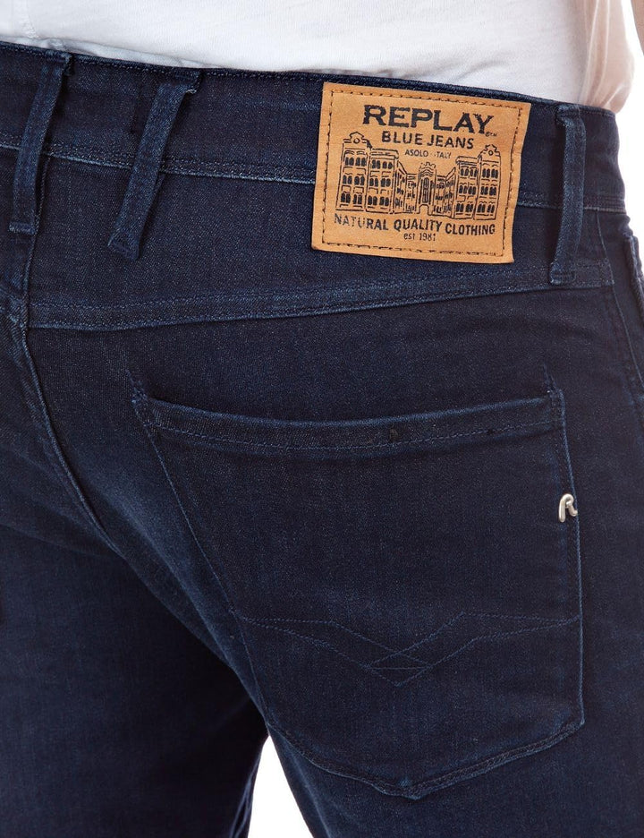 Replay Herren Jeans Anbass Slim-Fit mit Power Stretch 29W / 30L Blu (Blu Scuro 781), 29W / 30L Blu (
