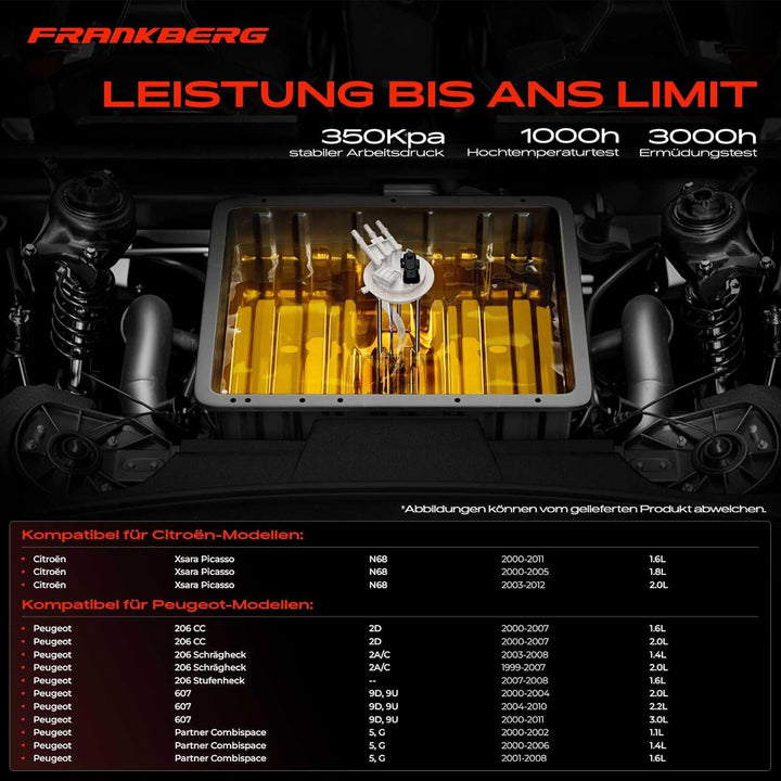 Kraftstoffpumpe Benzinpumpe für Berlingo MF M_ Xsara Picasso N68 607 9D 9U 206 CC 2D 2A/C 206 SW 2E/