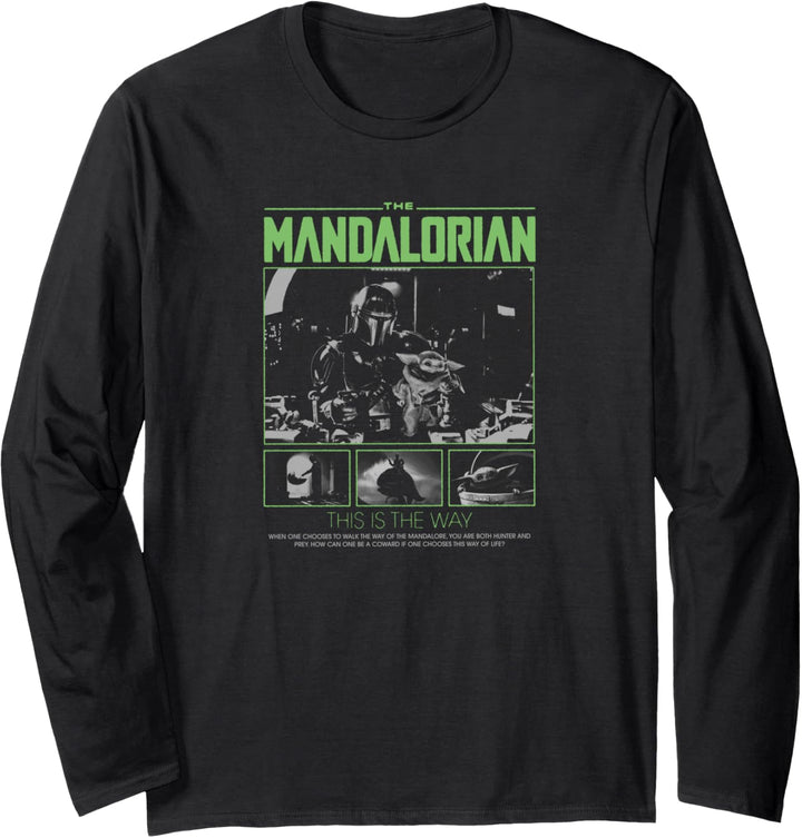 Star Wars Mando Stack Logo Fill Langarmshirt