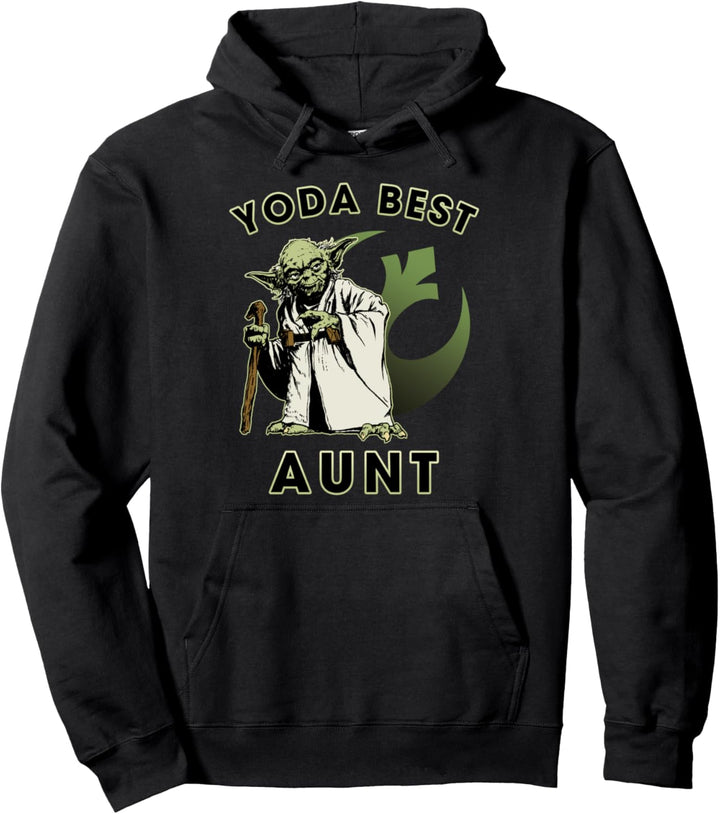 Star Wars Yoda Best Aunt Rebel Logo Pullover Hoodie