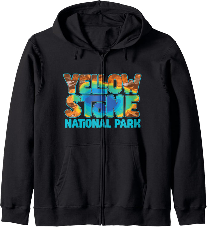Yellowstone Grand Prismatic Hot Spring Retro Kapuzenjacke