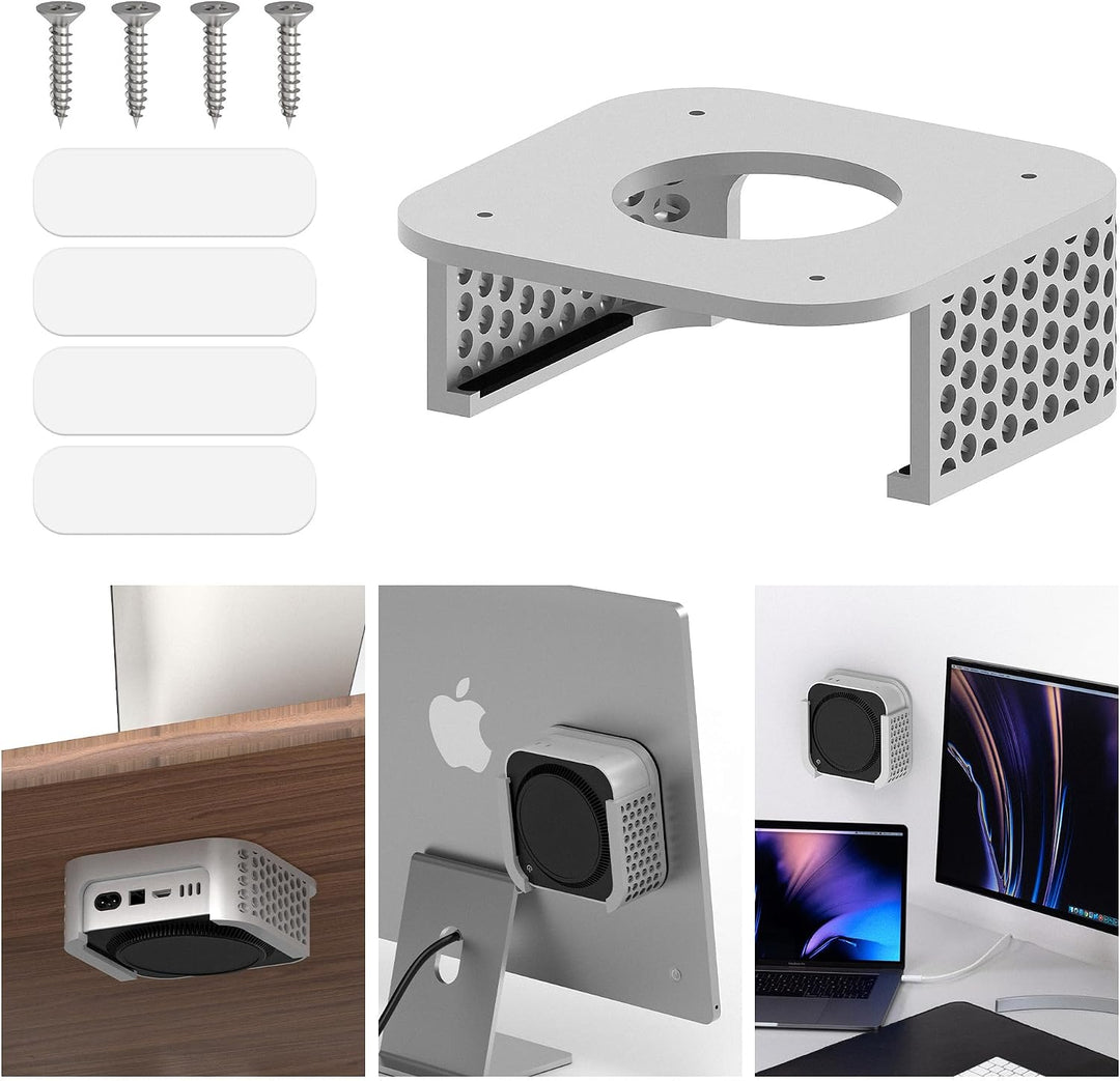 Geekria Desktop-Computer-Halterung, kompatibel mit Apple 2024 Mac Mini M4 / M4 Pro, 3D-gedruckte Mon