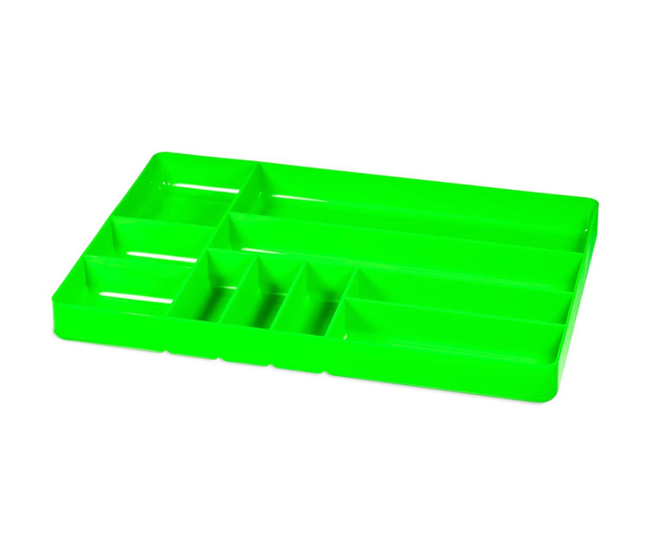 ERNST Werkzeug-Organizer-Tablett, grün, 10 Fächer, Aufbewahrung, Garage, Werkstatt, Organisation, We