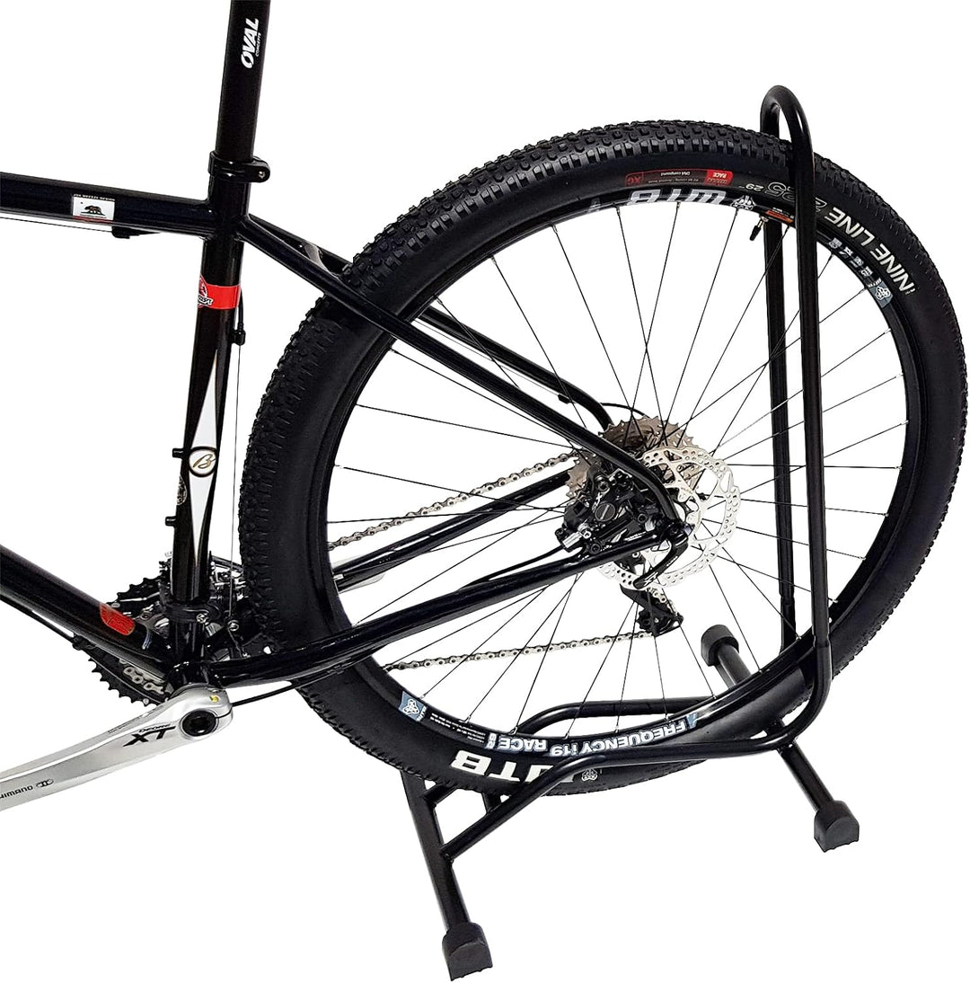 WELLGRO® Fahrradständer - Stahl, schwarz, sicherer Stand, Haken mit Kunststoffummantelung, 3 Funktio