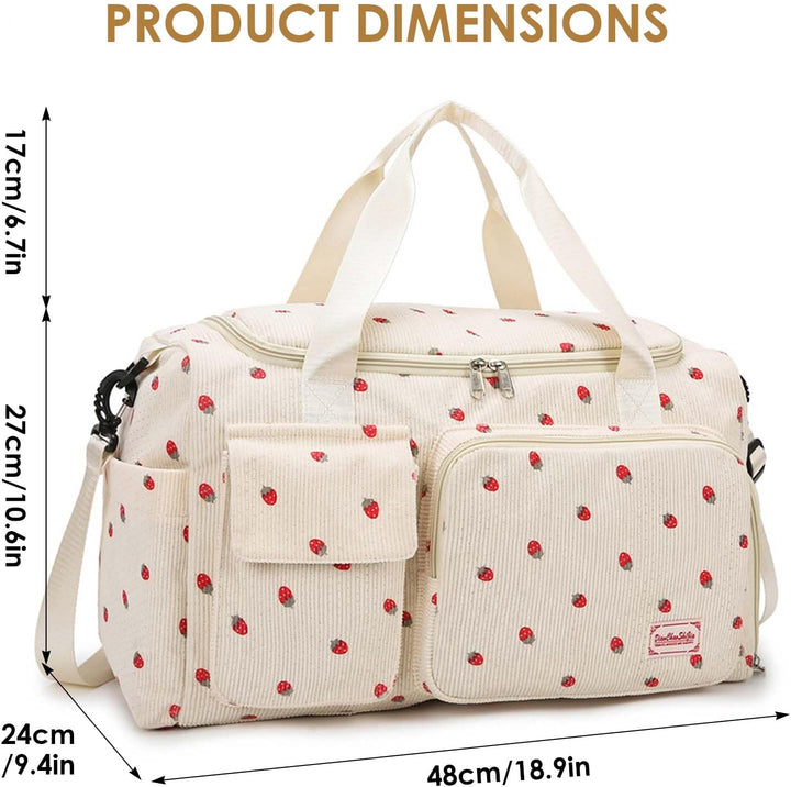 Sporttasche für Damen, Faltbare Reisetasche, Handgepäck, Fitnesstasche, Wochenendtasche mit Schuhfac