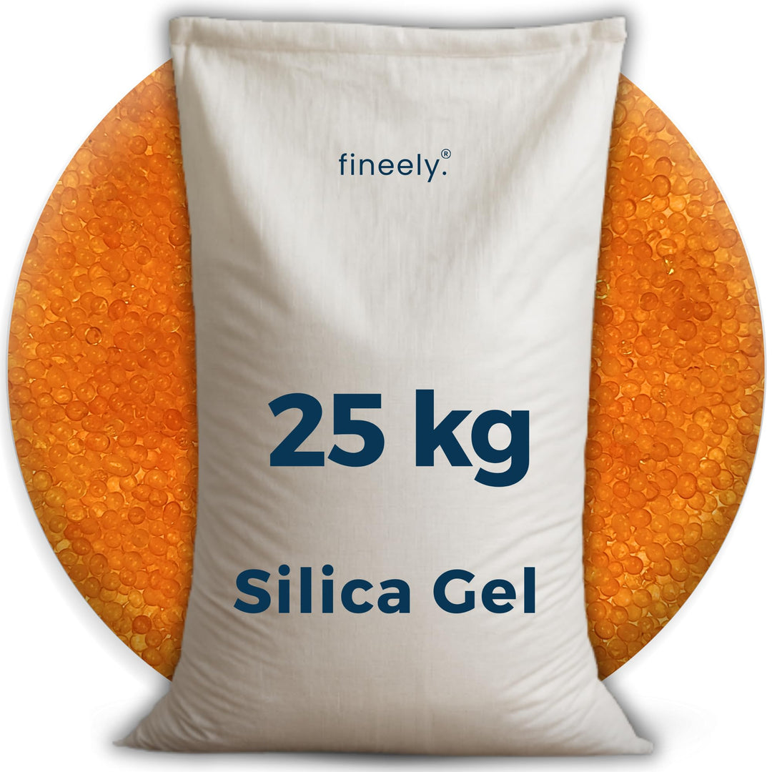 Silica Gel Entfeuchter - 25 kg mit Farbindikator Orange-Grün, 3–5 mm Kugeln, wiederverwendbar, Trock