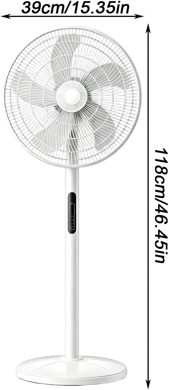 Standventilator Leise 8 Geschwindigkeiten, Luftzirkulator 2600g Leicht