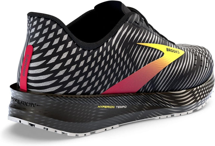 Brooks Herren Hyperion Time Laufschuh 43 EU Schwarz Rosa Gelb, 43 EU Schwarz Rosa Gelb