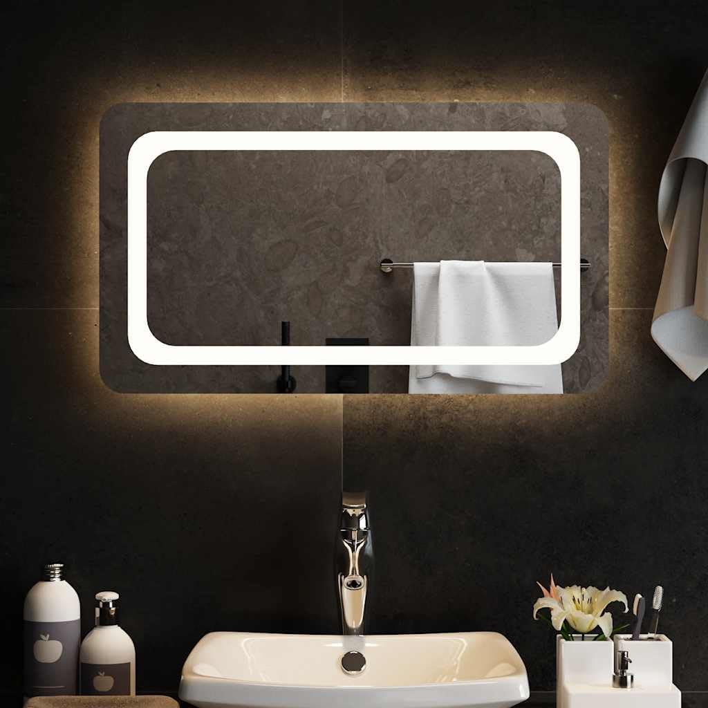 vidaXL LED-Badspiegel 70x40 cm 70 x 40 cm, 70 x 40 cm