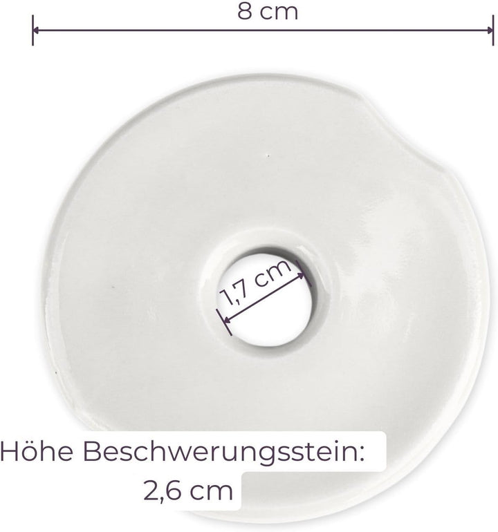 SOFTCOREFOOD Beschwerungsstein 8 cm/ - 4 STÜCK - für Bügelglas/Sauerkraut herstellen/Kimchi und Gemü