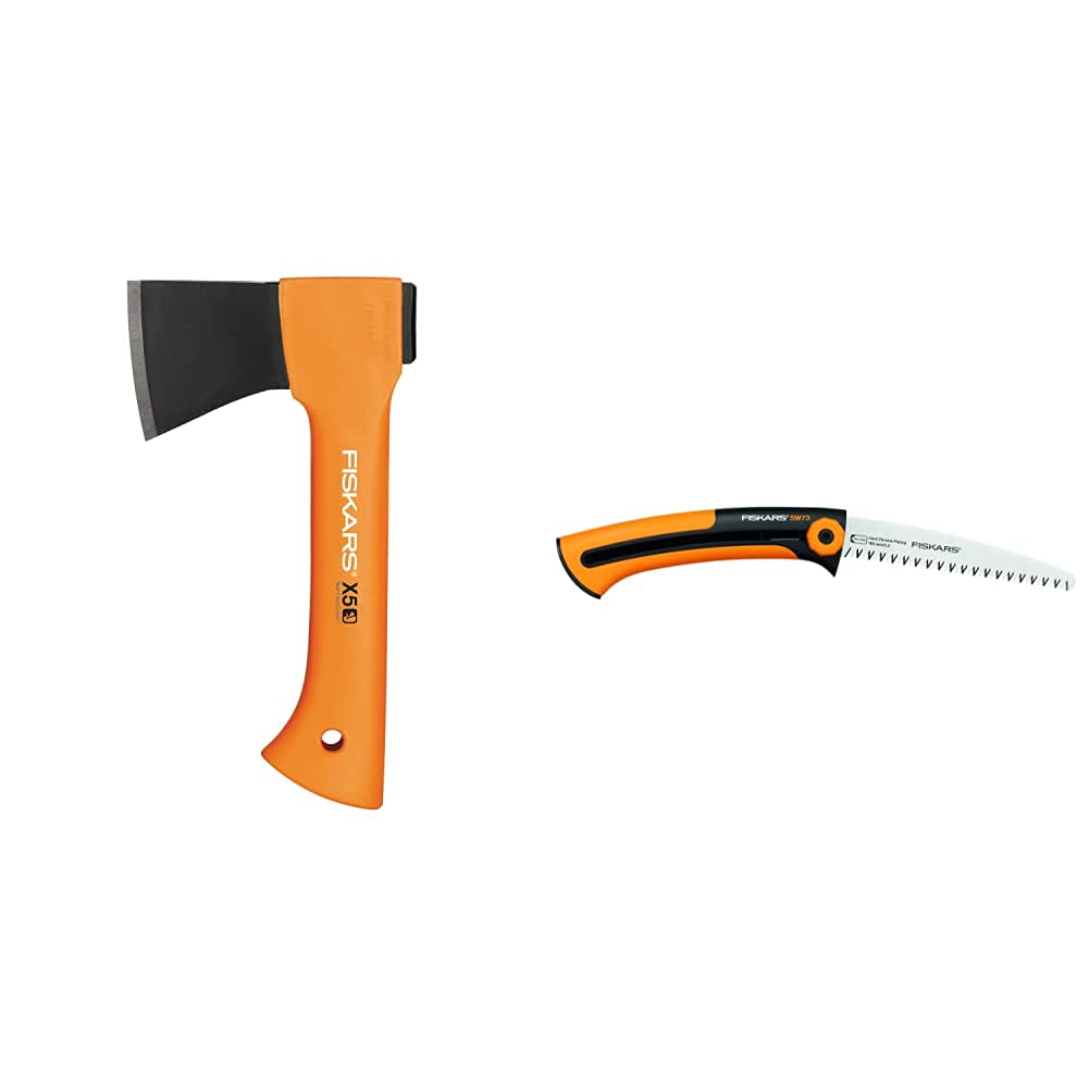 Fiskars Freizeitbeil, Inklusive Klingen- und Transportschutz, Länge 23 cm, Antihaftbeschichtet, Oran