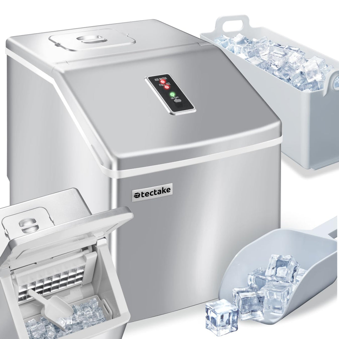 TecTake Profi Eiswürfelmaschine für klare