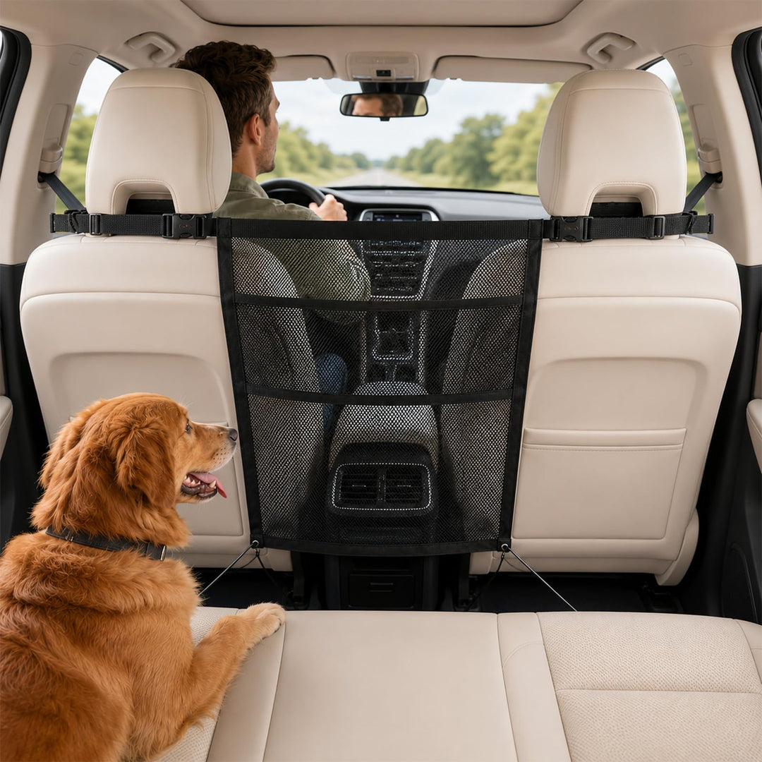 Hundegitter Auto, Trennnetz für Vordersitz &amp; Rücksitz