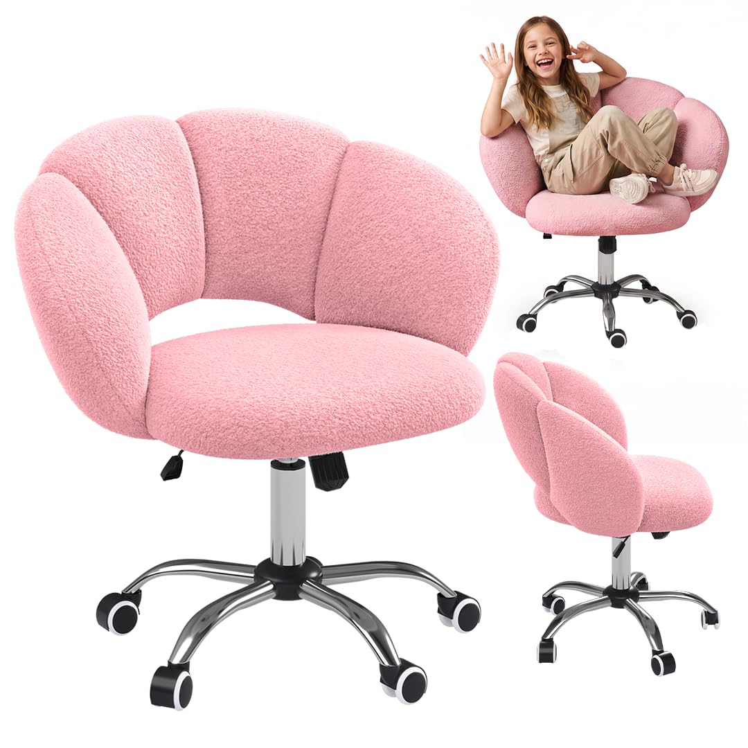 Bellabino Meli Kinderschreibtischstuhl Wolkenform, Rosa, höhenverstellbar, Rosa