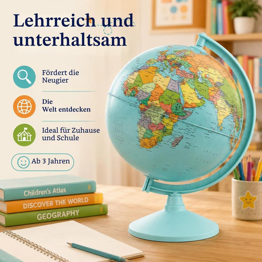 30cm Globus - Englische Karte - Schülerglobus Pädagogische/geografische/moderne Schreibtischdekorati