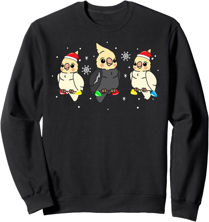 Nymphensittich Vogel Weihnachten Lustiges Geschenk Sweatshirt