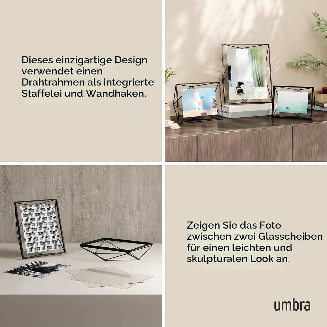 Umbra Prisma 20.3x25.4 cm Bilderrahmen - Wand- und Tisch Fotorahmen für Bilder, Kunstdrucke, Illustr