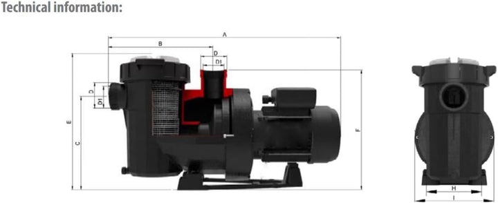 Fluidra 65557 – Pumpe Victoria Plus Silent 1/2 CV Mono