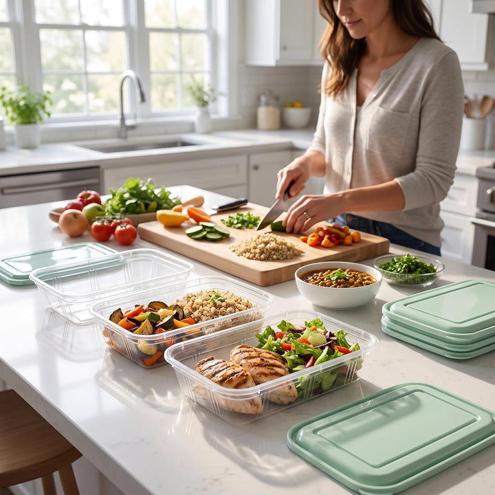 Arendo – Meal Prep Box – 10er Set – 950 ml – Vorratsdosen – Wiederverwendbar – spülmaschinengeeignet