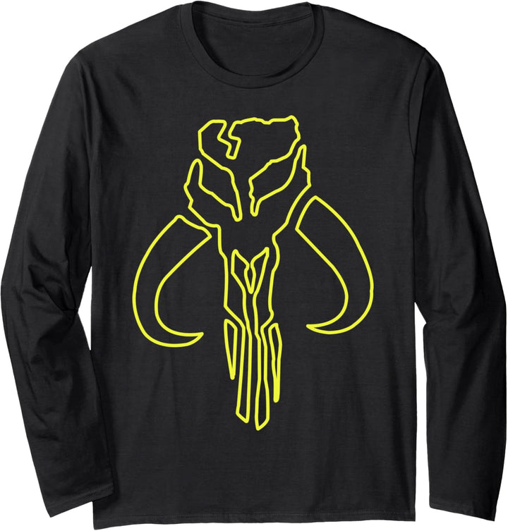 Star Wars The Mandalorian Mythosaur Neon Outline Langarmshirt