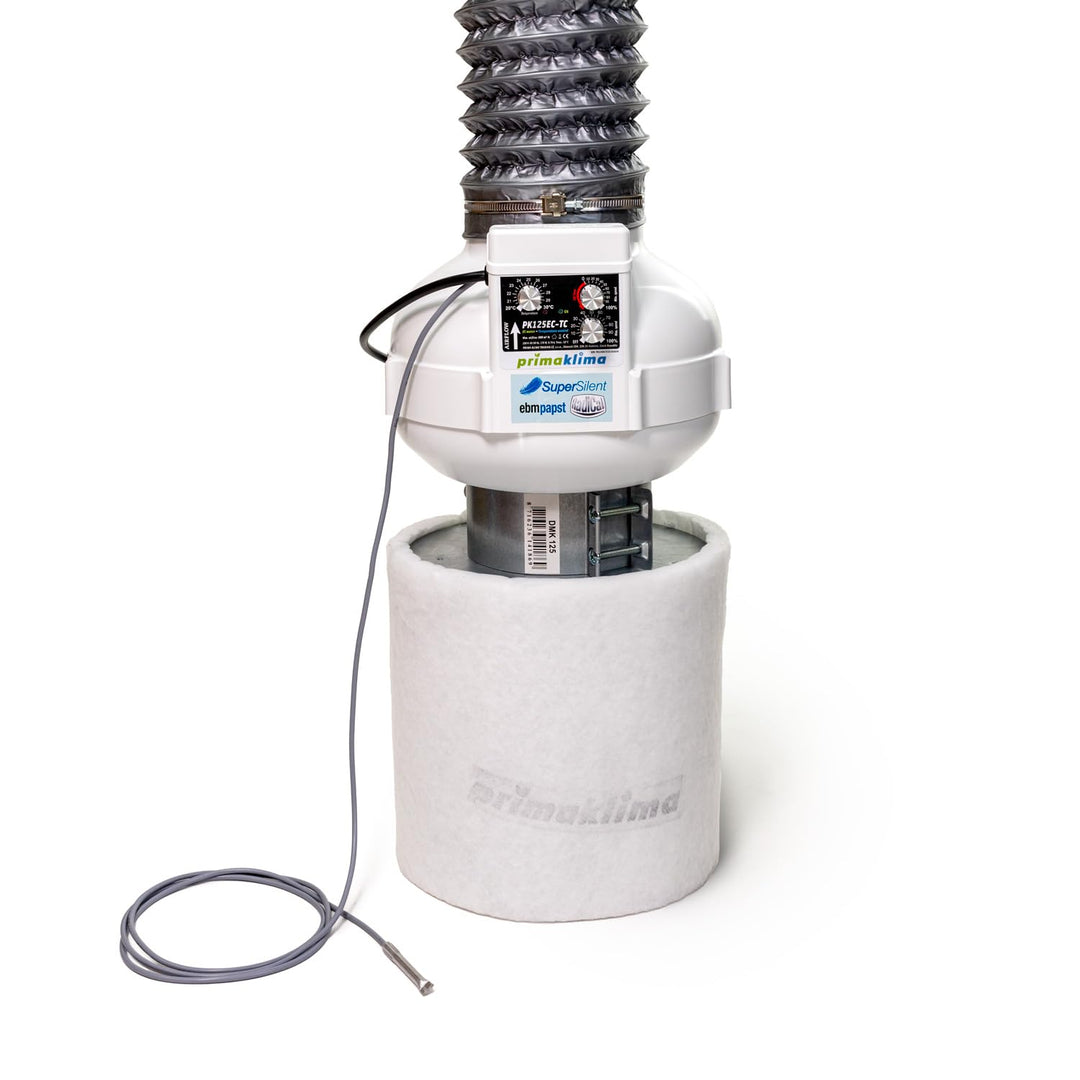Prima Klima PKVS-125EC-TC Ventilation Set up to 680m³/h Complete Kit with EC and Temperature Control