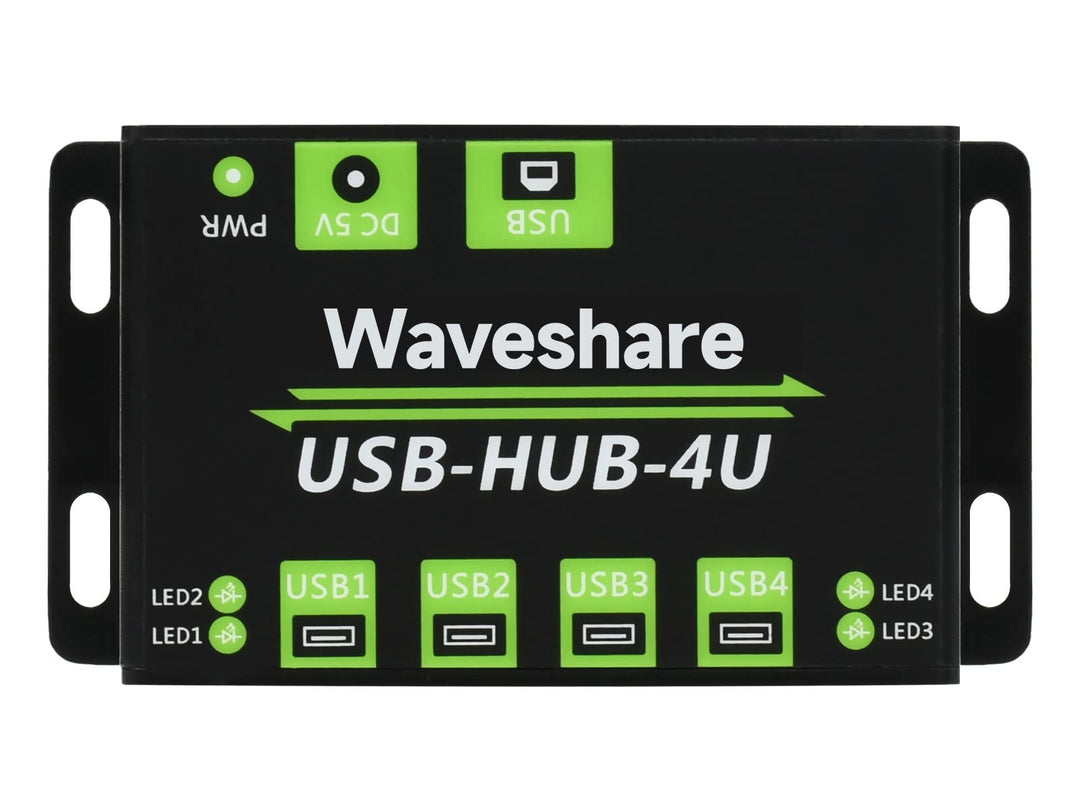 Waveshare Industrial Grade USB HUB with Extending 4X USB 2.0 Ports Support Multiple OS Plug and Play