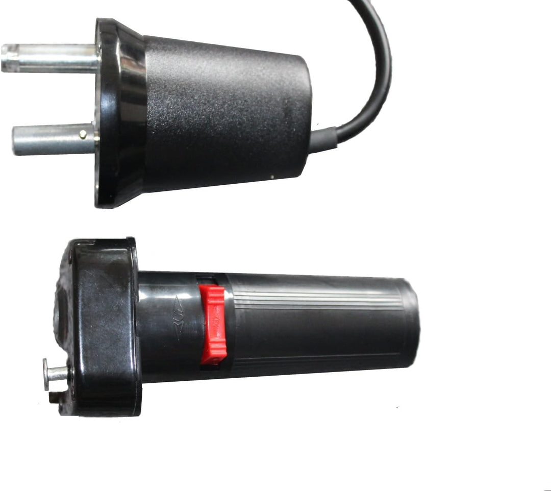 walexo Spiessdreher Edelstahl, E-Motor 230 V + 5 V USB incl. 9 Spiesse mit Holzgriff