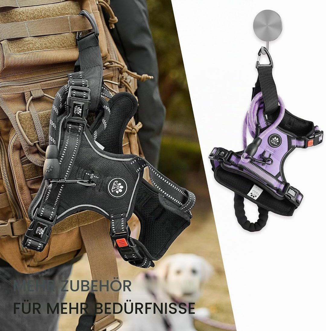 NESTROAD Hundegeschirr für kleine Hunde, Hellviolett Hellviolett S, Hellviolett S
