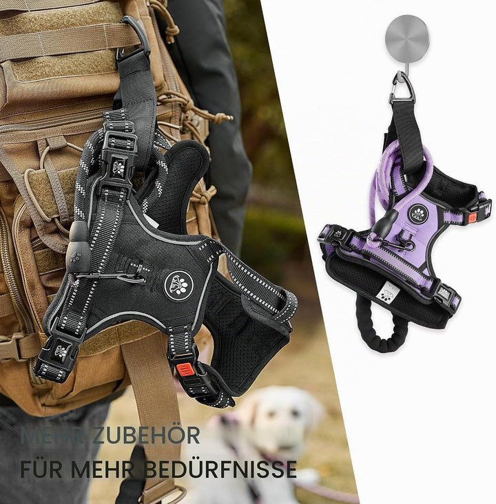 NESTROAD Hundegeschirr für kleine Hunde, Hellviolett Hellviolett S, Hellviolett S