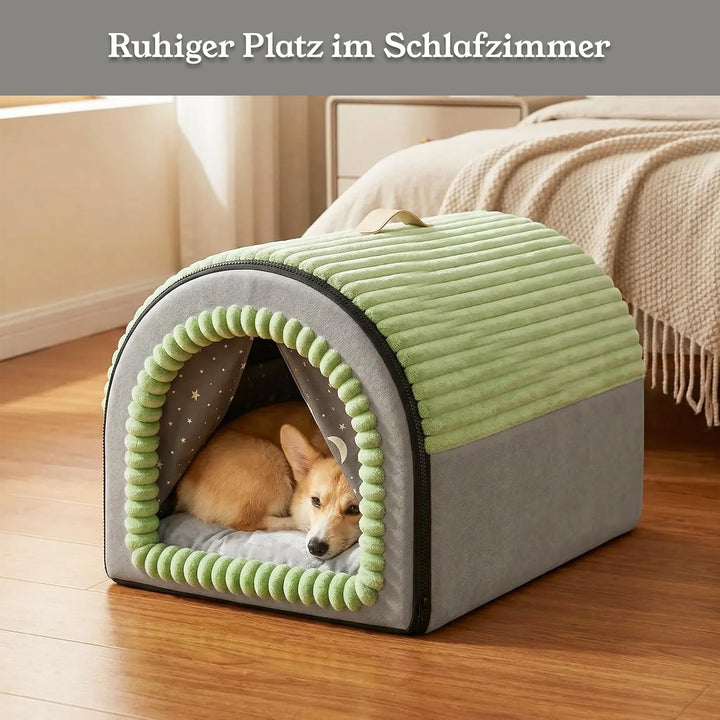 Zelt-Katzenbett Grösse, geschlossener Schlafplatz für Katzen, bietet eine ruhige und gemütliche Umge