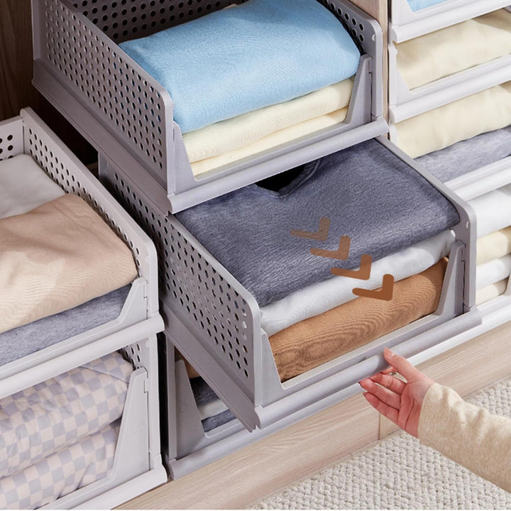 GREELUE Schrank Organizer Kleiderschrank 3 Stück, Faltbare Aufbewahrungsbox, Ordnungssystem für Schu
